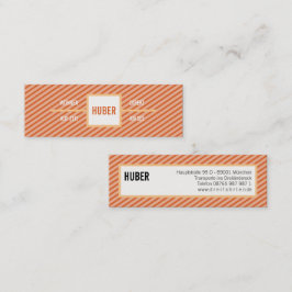Cartão De Visita Mini Vermieter möbliertes Wohnen Makler orange