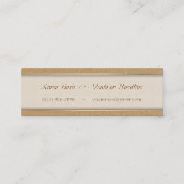 Cartão De Visita Mini Videiras gravadas ouro da folha do trigo