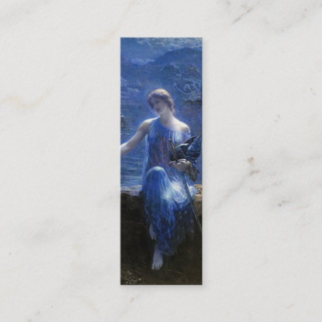 Cartão De Visita Mini Vigil Bookmark de Edward Robert Hughes (Frente)