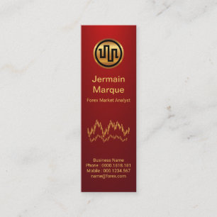 Cartão De Visita Mini Vignette Vermelho do Graph da Bolsa Simples