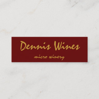 Cartão De Visita Mini Vinhos de Dennis