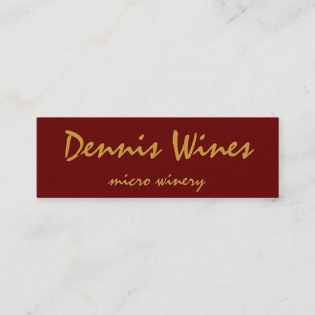 Cartão De Visita Mini Vinhos de Dennis (Frente)