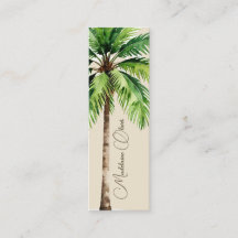Vintage Watercolor Palm Tree Tropical Elegante