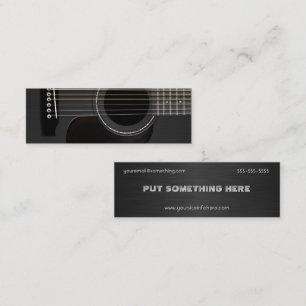 Cartão De Visita Mini Violão acústico preto