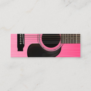 Cartão De Visita Mini Violão Acústico Rosa
