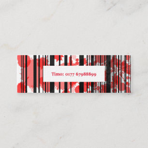 Cartão De Visita Mini Visitenkarte Mini rot schwarz