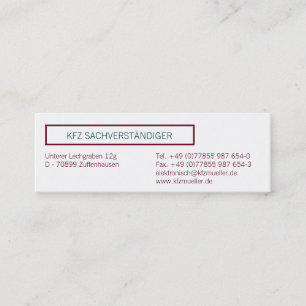 Cartão De Visita Mini Visitenkarten Klassisch