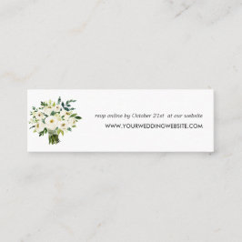 Cartão De Visita Mini White Bloom | Sítio Web de Casamento de Buquês