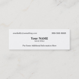 Cartão De Visita Mini White executivo