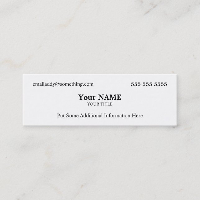 Cartão De Visita Mini White executivo (Frente)