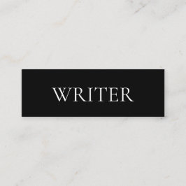 Cartão De Visita Mini White Modern Preto do Escritor