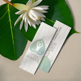 Cartão De Visita Mini Yoga Instrutor Studio Meditação Pose Bodhi Leaf