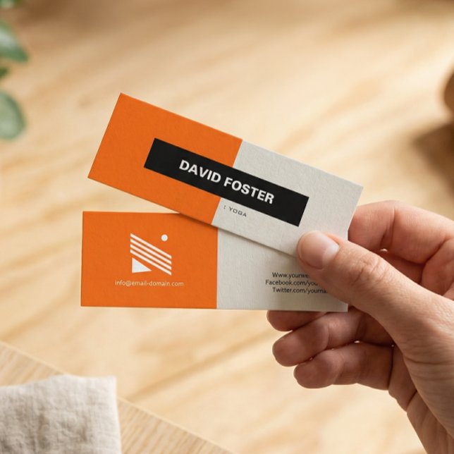 Cartão De Visita Mini Yoga - Simples Elegante Com Estilo (Criador carregado)