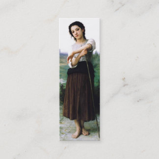 Cartão De Visita Mini Young Shepherdess Bookmark por William Bouguereau
