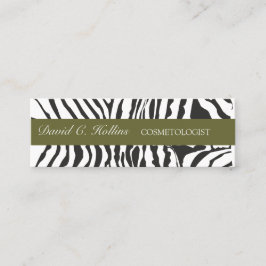 Cartão De Visita Mini Zebra Stripes Ópticas, Preto, Personalizado