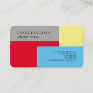 Cartão De Visita Minialista Elegante Colorida Moderna