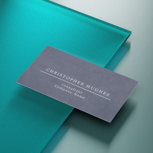 Cartão De Visita Mínima Elegante Textura Blue Attorney
