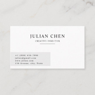 Cartão De Visita Minimal Aesthetic Corporate Business Card