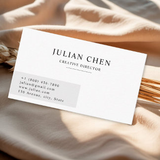 Cartão De Visita Minimal Aesthetic Corporate Business Card