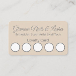 Cartão De Visita Minimal Beauty Salon/Wellness Parlor Loyalty Card