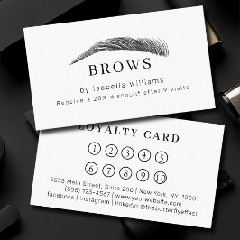 Cartão De Visita Minimal Elegant Eyebrow Salon Salon Loyalty