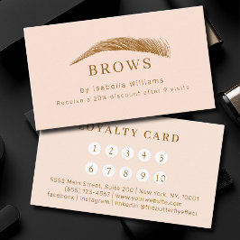 Cartão De Visita Minimal Elegant Eyebrow Salon Salon Loyalty