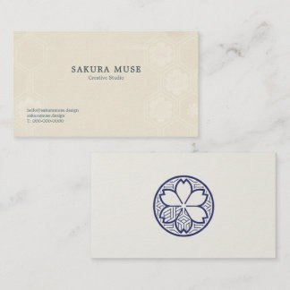 Cartão De Visita Minimal Japanese Kamon Business Card – Modern
