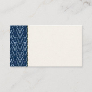 Cartão De Visita Minimal Japanese Seigaiha Business Card 