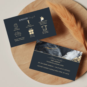 Cartão De Visita Minimal Luxo Preto Dourado Branding Cuidados com J