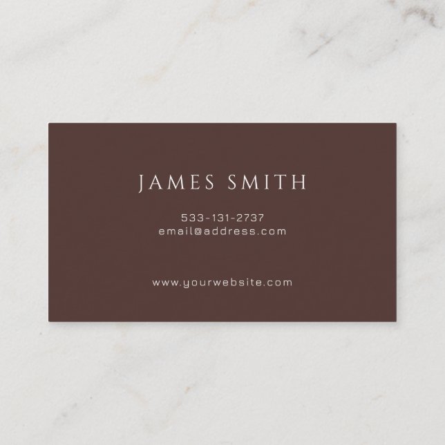 Cartão De Visita Minimal Modern Creative Director Business Card (Verso)