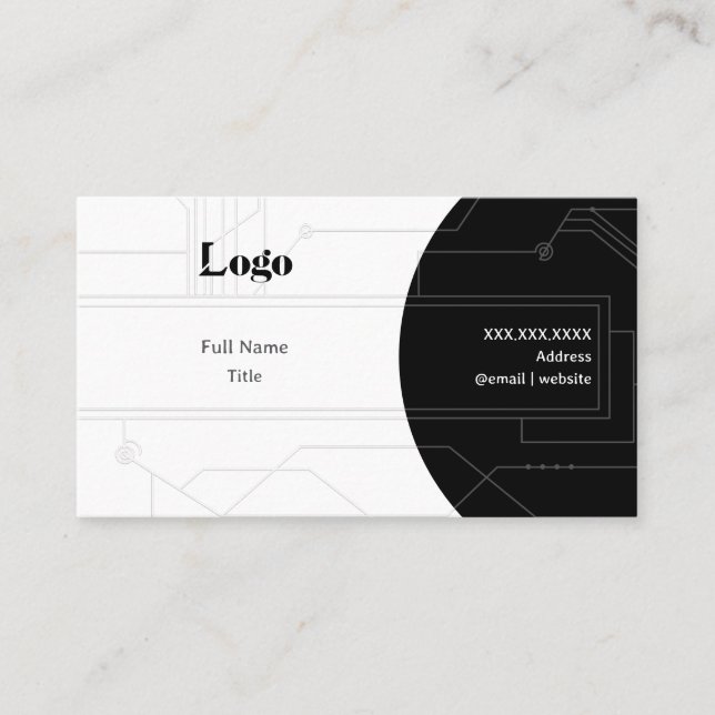 Cartão De Visita Minimal Networking Business Card (Frente)