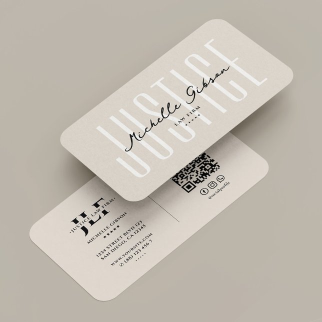 Cartão De Visita Minimal Professional Lawyer Notary Attorney Sand (Minimal Professional Lawyer Notary Attorney Sand Business Card
)
