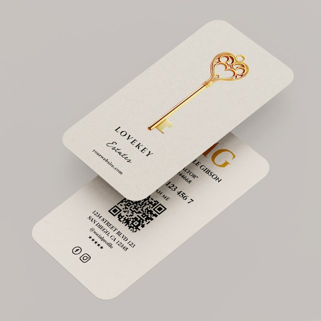 Cartão De Visita Minimal Realtor Sand Mortgage Real Estate Key  (Minimal Realtor Sand Mortgage Real Estate Key Business Card
)