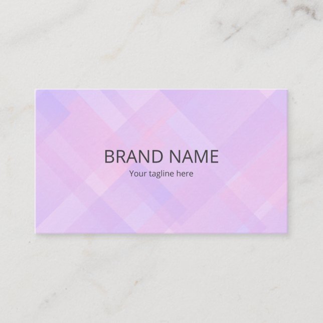 Cartão De Visita Minimal Simple Pink Purple Gradient Geometric Back (Frente)