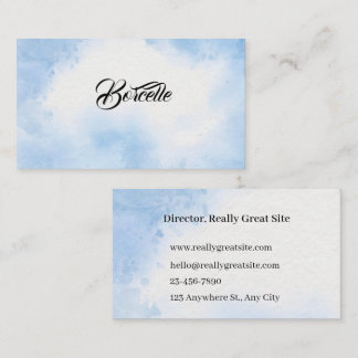 Cartão De Visita Minimal Sky Blue Business Card