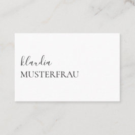 Cartão De Visita Minimal Standard Visitenkarten Vorlage -