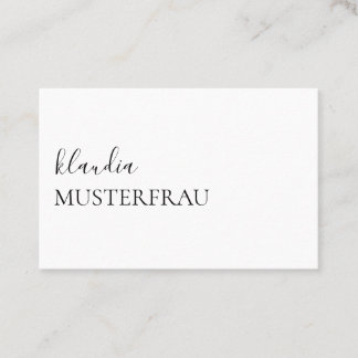 Cartão De Visita Minimal Standard Visitenkarten Vorlage -