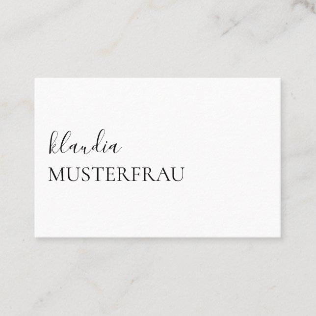 Cartão De Visita Minimal Standard Visitenkarten Vorlage - (Frente)