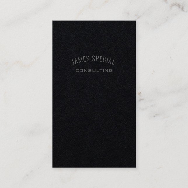 Cartão De Visita Minimalismo Cinza Cinza negra Consultoria profissi (Frente)