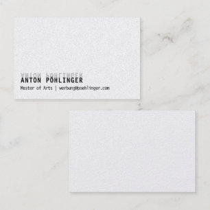 Cartão De Visita Minimalismo em schwarz weiß twist visitenkarte
