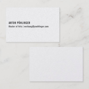 Cartão De Visita Minimalismo em schwarz weiß visitenkarte