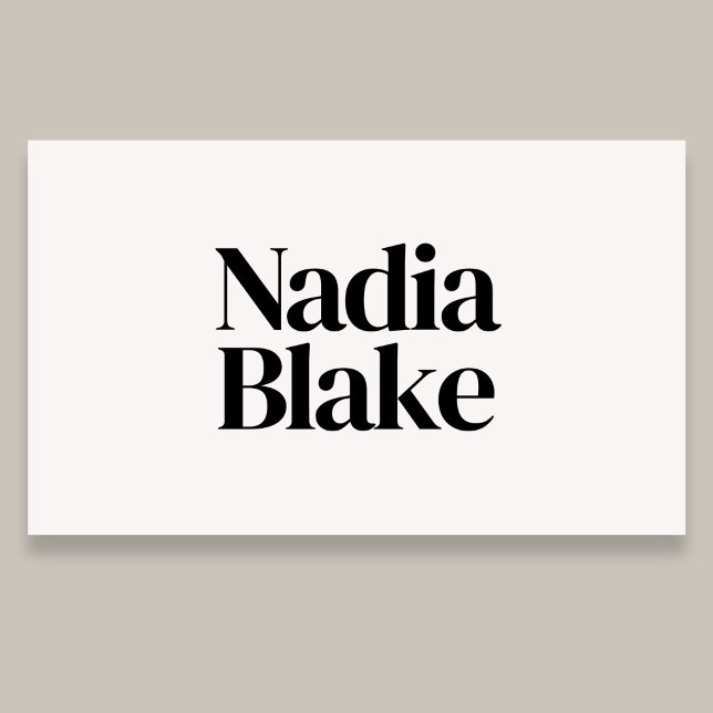 Cartão De Visita Minimalist Bold Editorial Style QR Code White (Criador carregado)