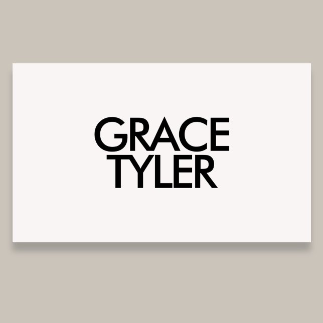 Cartão De Visita Minimalist Bold Modern QR Code White Business Card (Criador carregado)