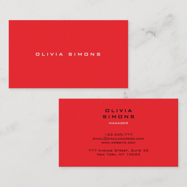 Cartão De Visita Minimalist Business Cards (Frente/Verso)