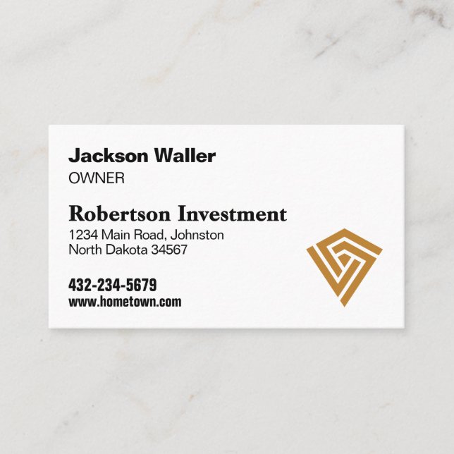 Cartão De Visita Minimalist Calling Card for Any Business (Frente)