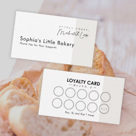 Cartão De Visita Minimalist Cottage Food Bakery Loyalty Reward