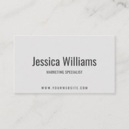 Cartão De Visita Minimalist Customizable Professional Gray