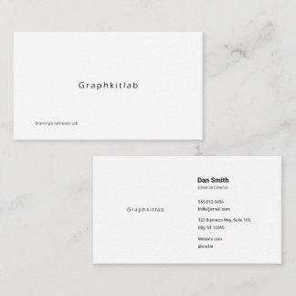 Cartão De Visita Minimalist Founder Branded Business Card