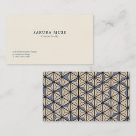 Cartão De Visita Minimalist Geometric Japanese Business Card
