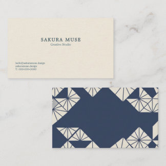 Cartão De Visita Minimalist Geometric Japanese Business Card